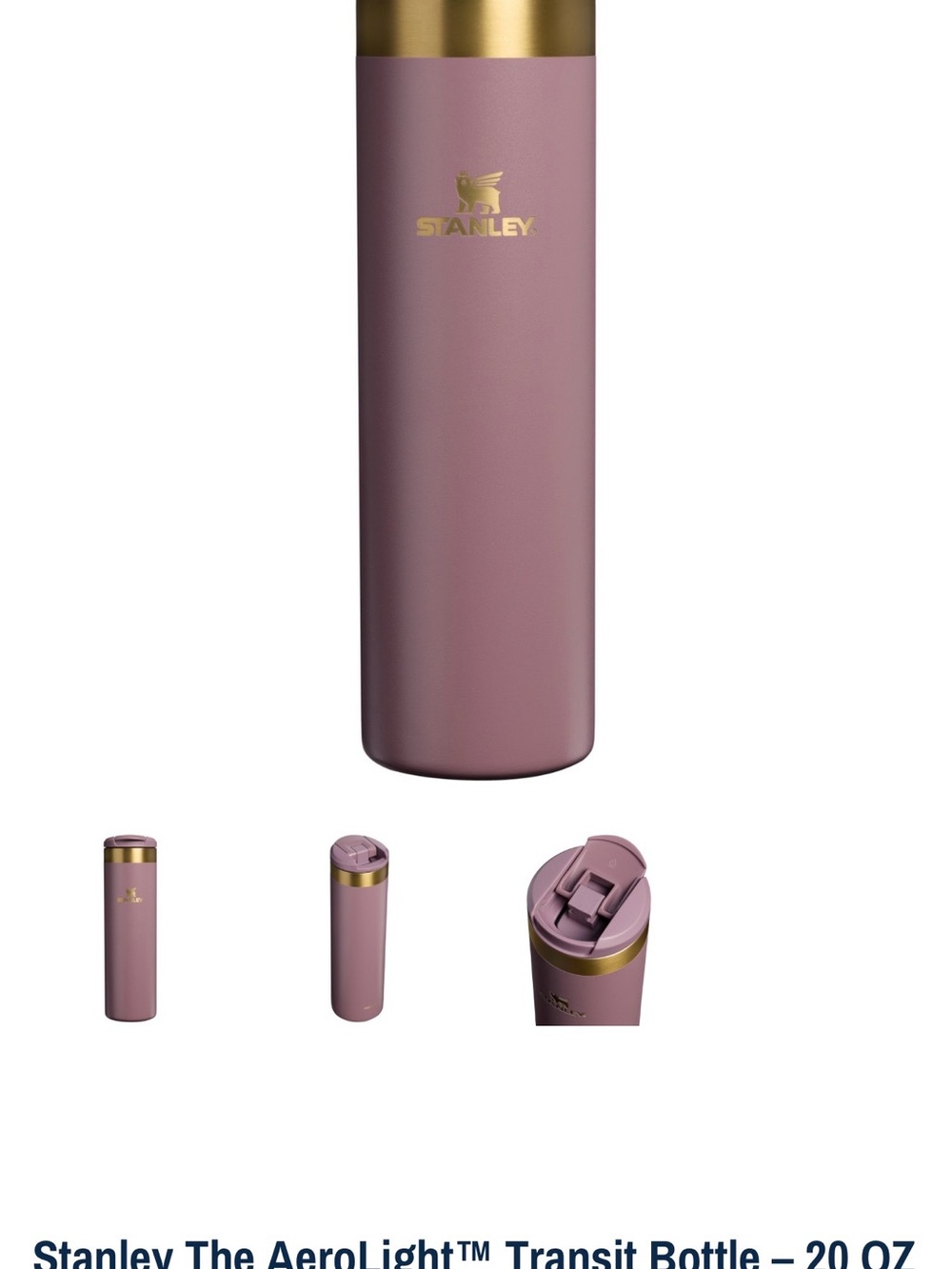 Stanley Purple and Gold Transit Bottle 20 oz
